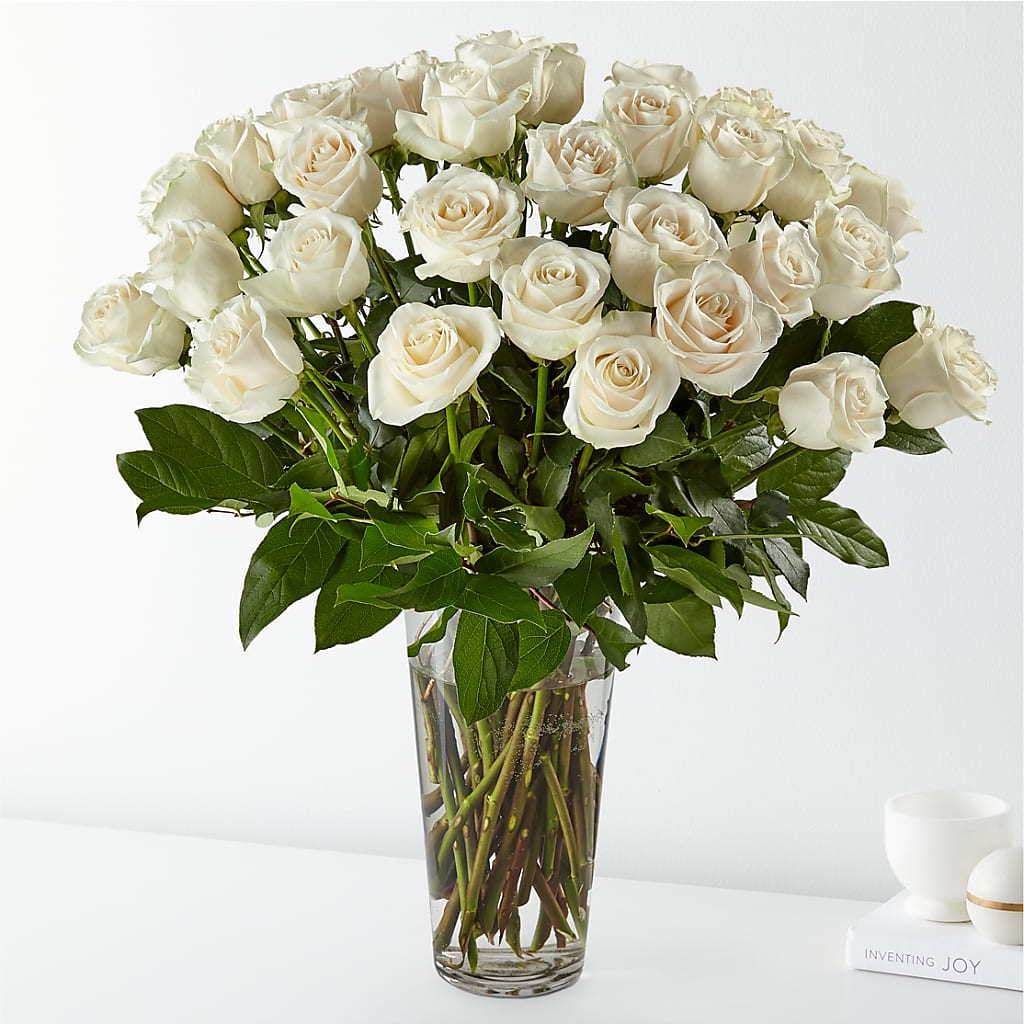 Long Stem White Rose Bouquet – Rose Girls, Whittier CA