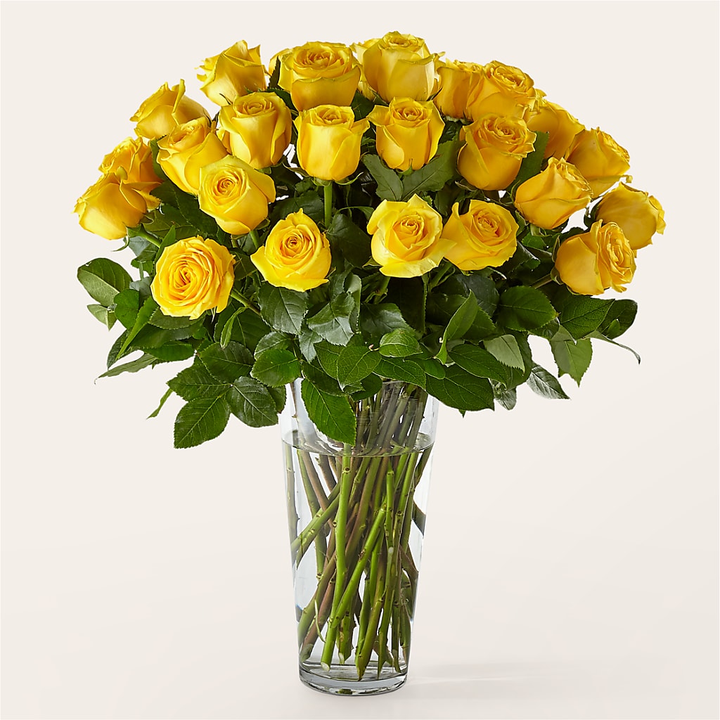 Long Stem Yellow Rose Bouquet – Rose Girls, Whittier CA