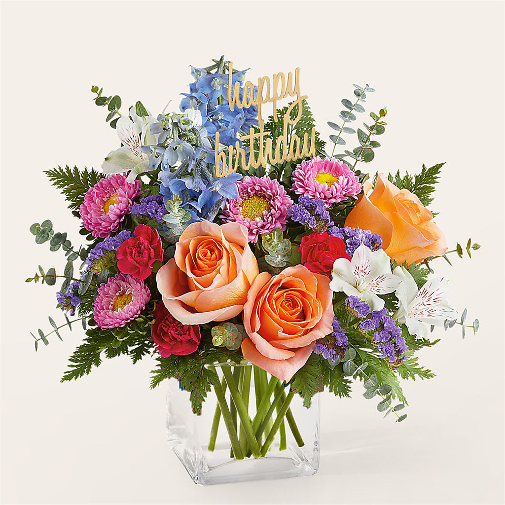 Birthday Bash Bouquet – Rose Girls, Whittier CA
