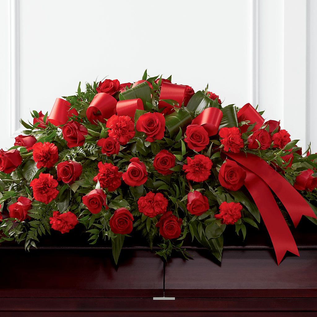 Tribute of Life Casket Spray – Rose Girls, Whittier CA
