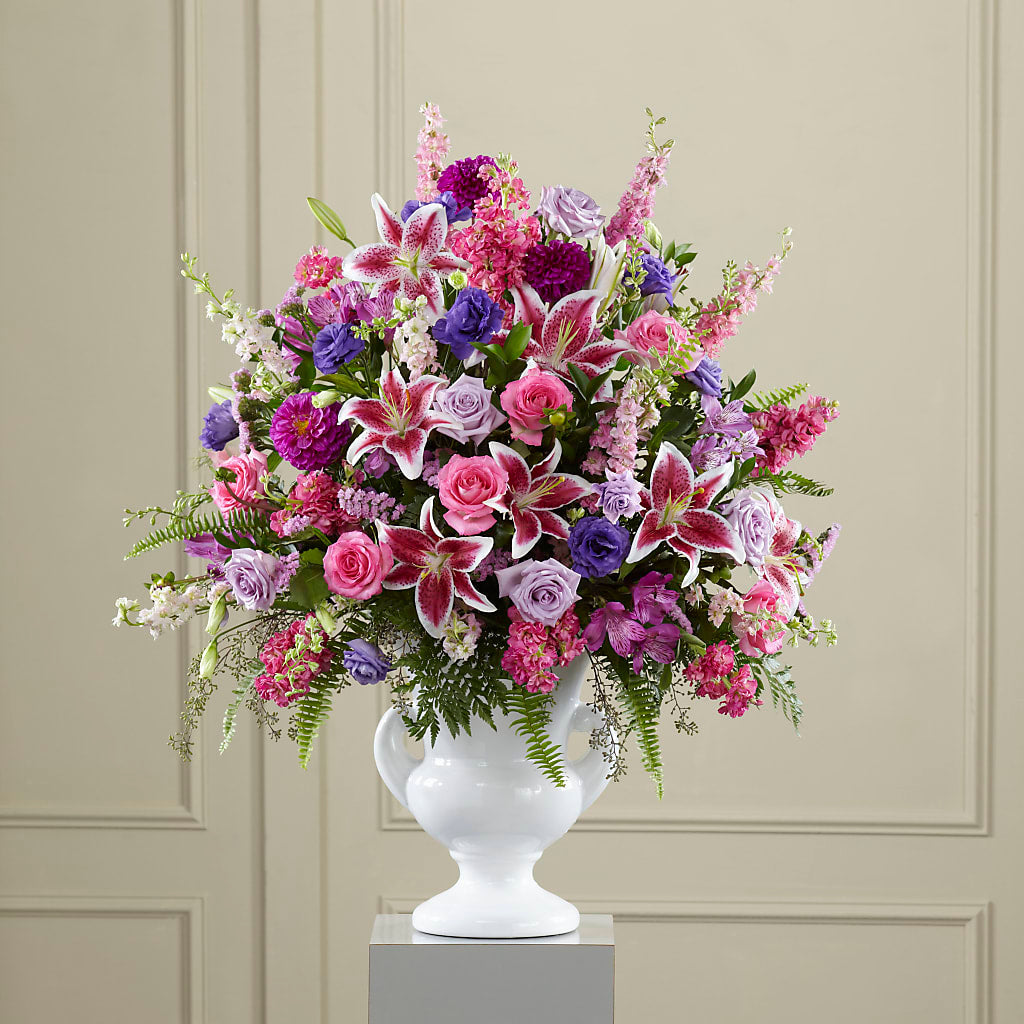 Peaceful Tribute Arrangement – Rose Girls, Whittier CA