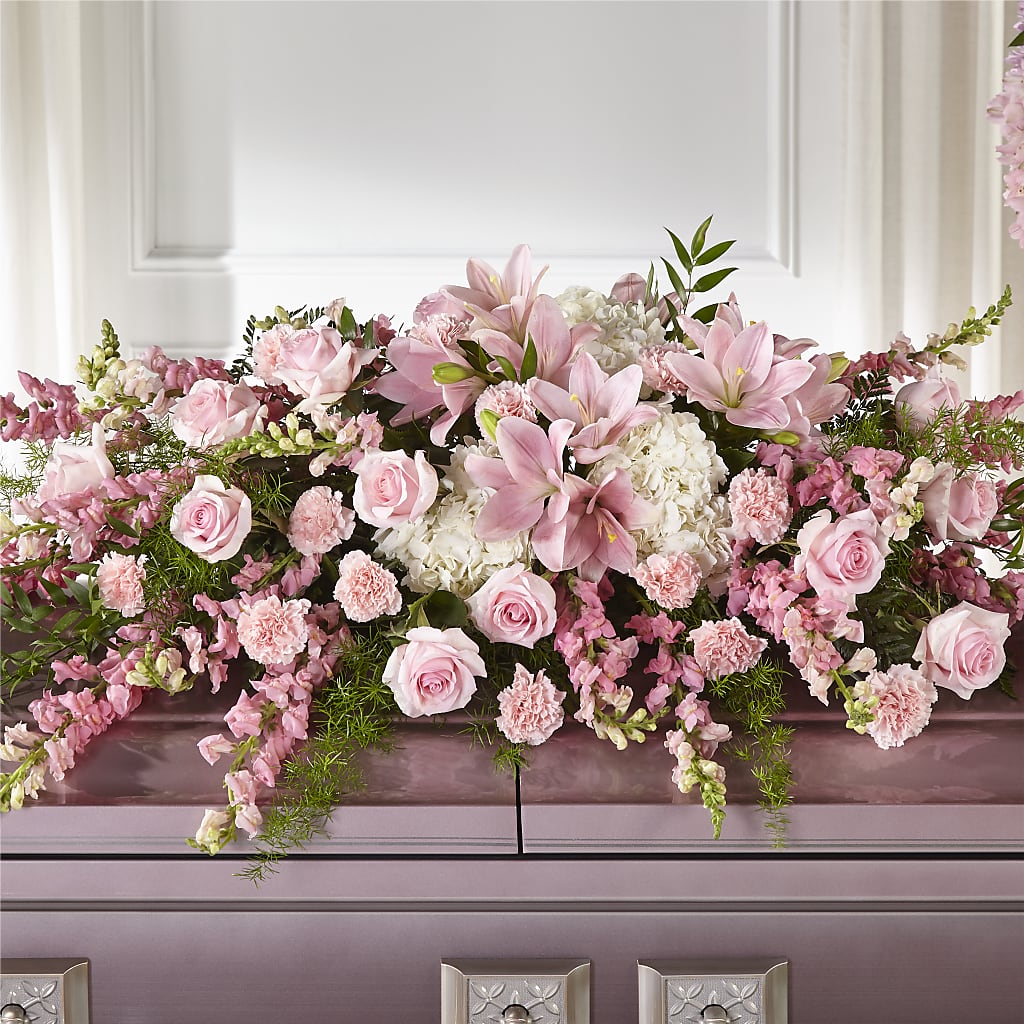 Life & Remembrance Casket Spray – Rose Girls, Whittier CA
