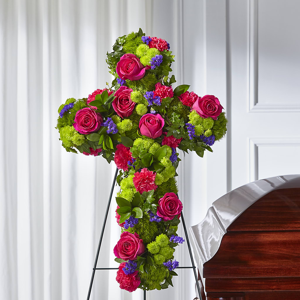 Tribute Rose Floral Cross – Rose Girls, Whittier CA
