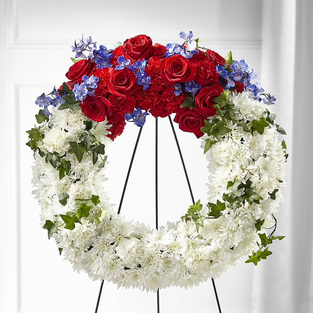 Patriotic Passion Wreath – Rose Girls, Whittier CA