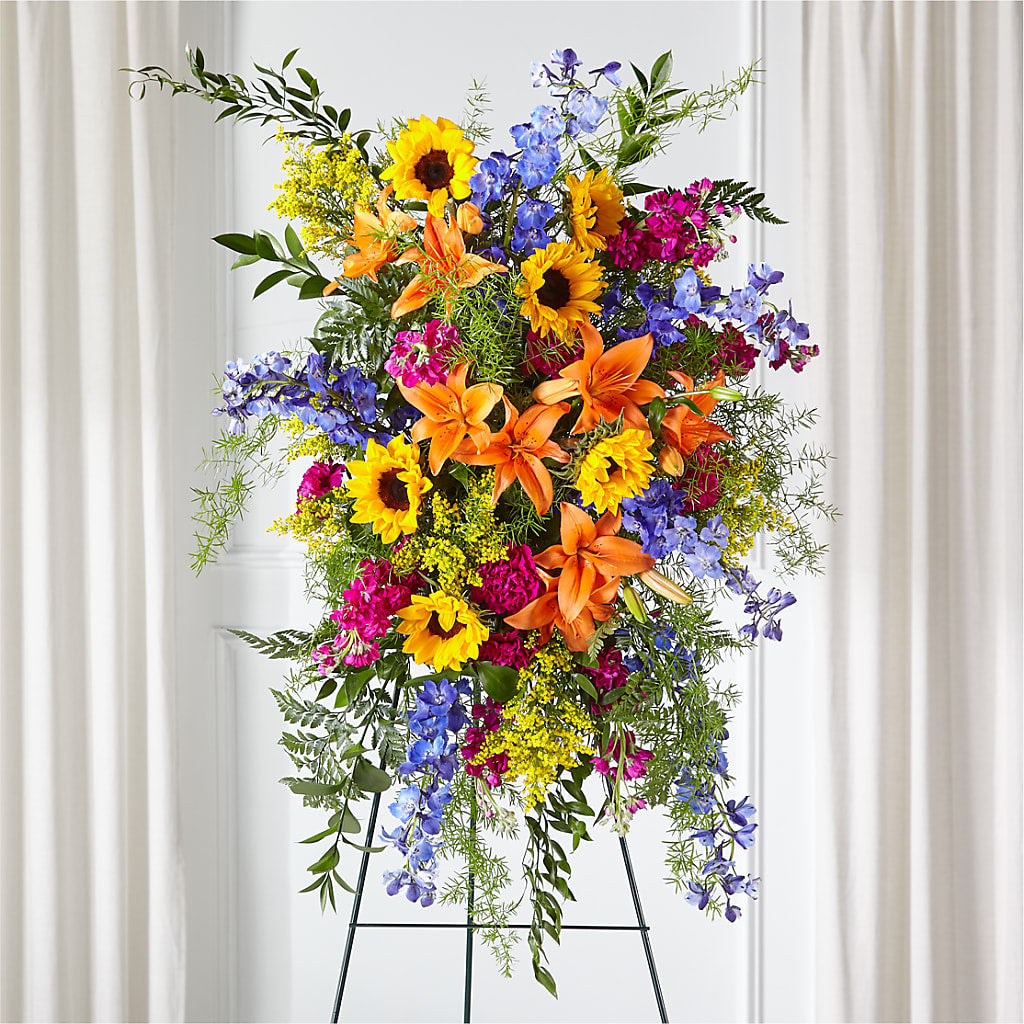 Sunlit Memories Standing Spray (Standard) – Rose Girls, Whittier CA