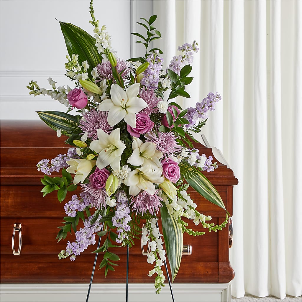 Grateful Hearts Standing Spray – Rose Girls, Whittier CA
