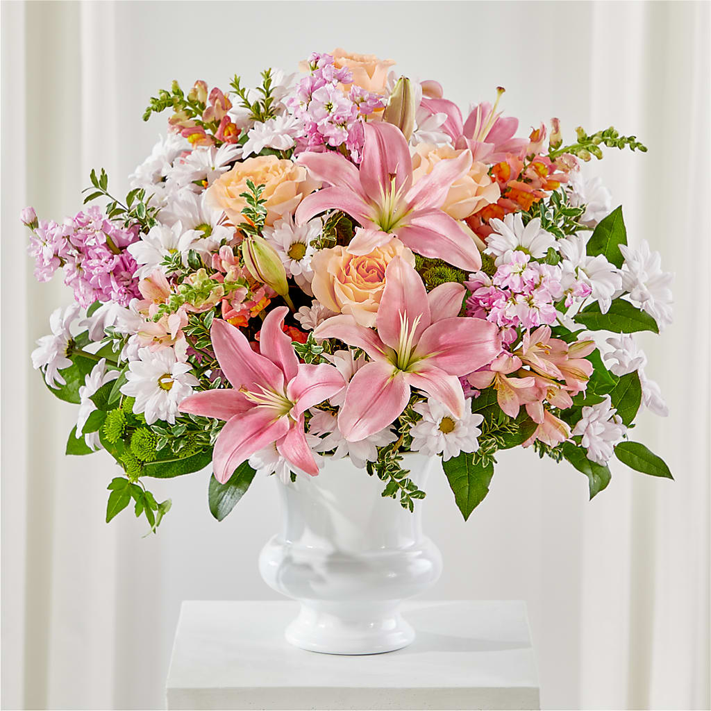 Heartfelt Gesture Urn Arrangement – Rose Girls, Whittier CA