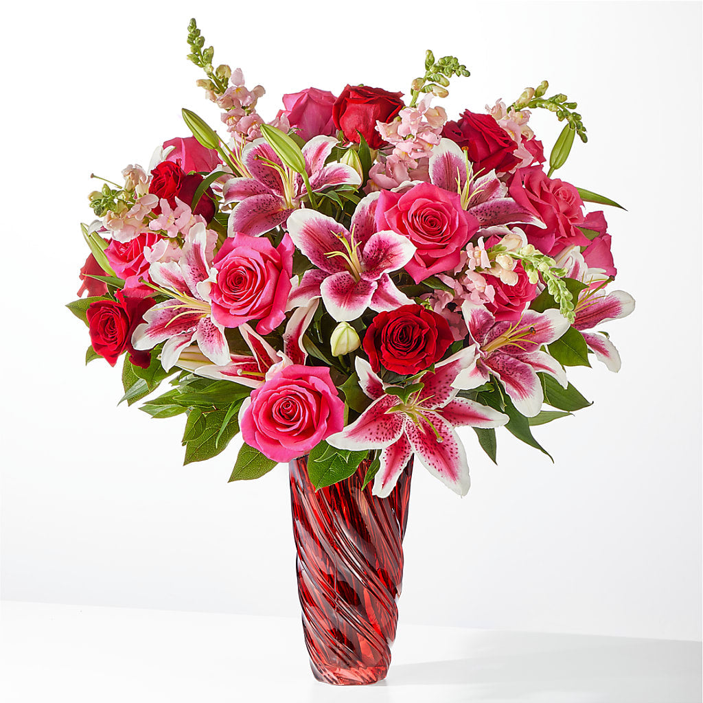 Always You Bouquet with Luxe Swirl Vase – Rose Girls, Whittier CA