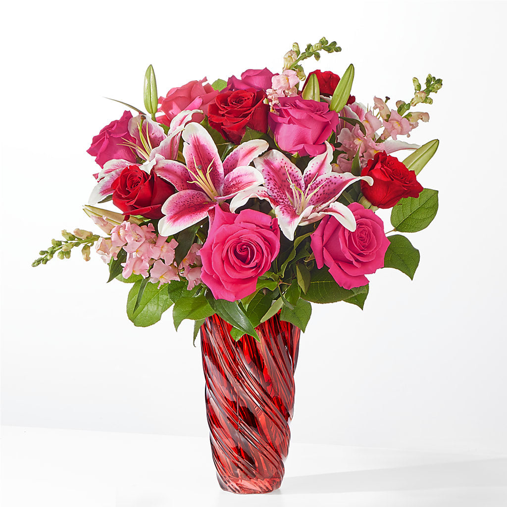 Always You Bouquet with Luxe Swirl Vase – Rose Girls, Whittier CA