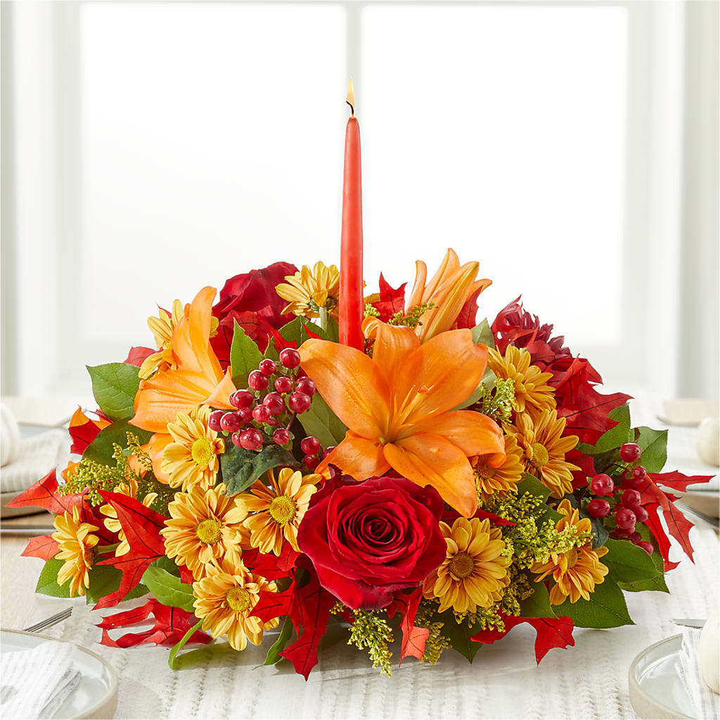 Autumn's Embrace Centerpiece – Rose Girls, Whittier CA