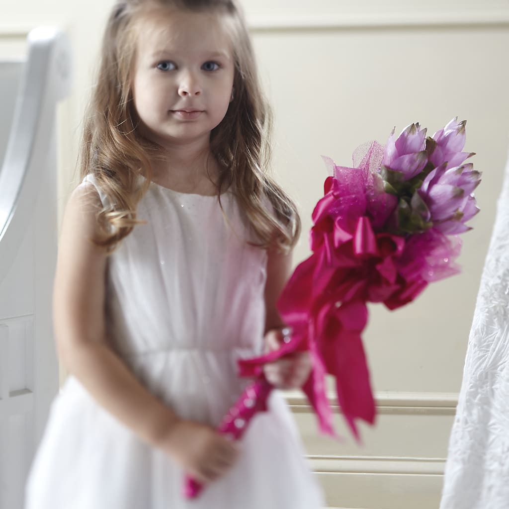 Sparkle Pink Flower Girl Bouquet – Rose Girls, Whittier CA