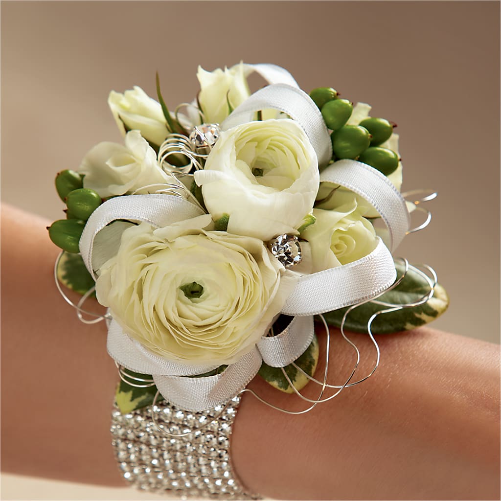 White Wedding Corsage – Rose Girls, Whittier CA