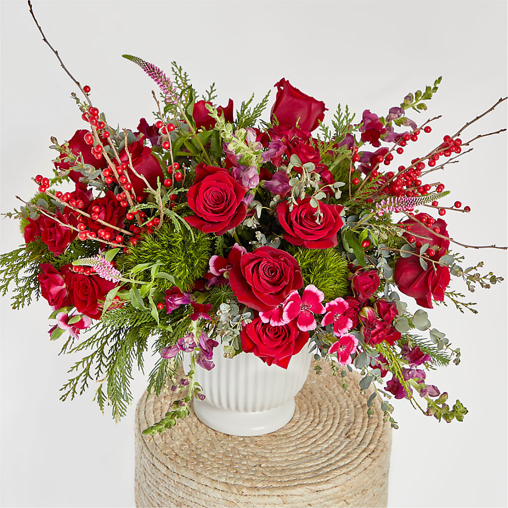 Big Red Bow Bouquet –  Rose Girls, Whittier CA
