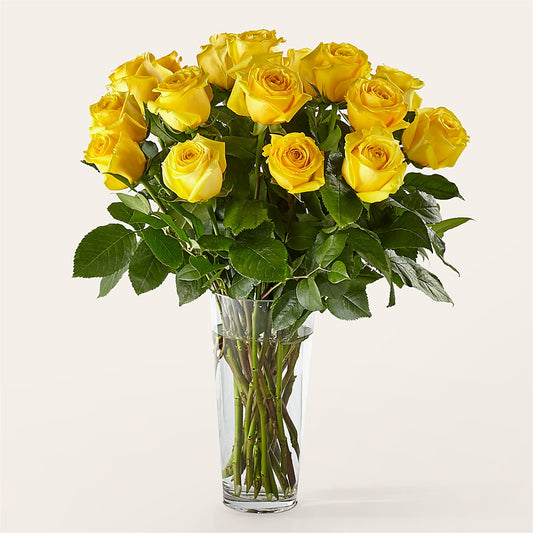 Long Stem Yellow Rose Bouquet –  Rose Girls, Whittier CA