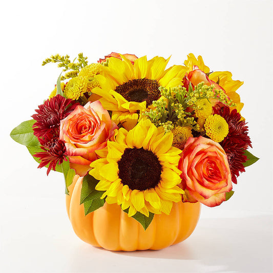 Golden Gourd Pumpkin Bouquet –  Rose Girls, Whittier CA