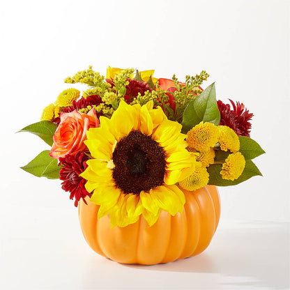 Golden Gourd Pumpkin Bouquet –  Rose Girls, Whittier CA