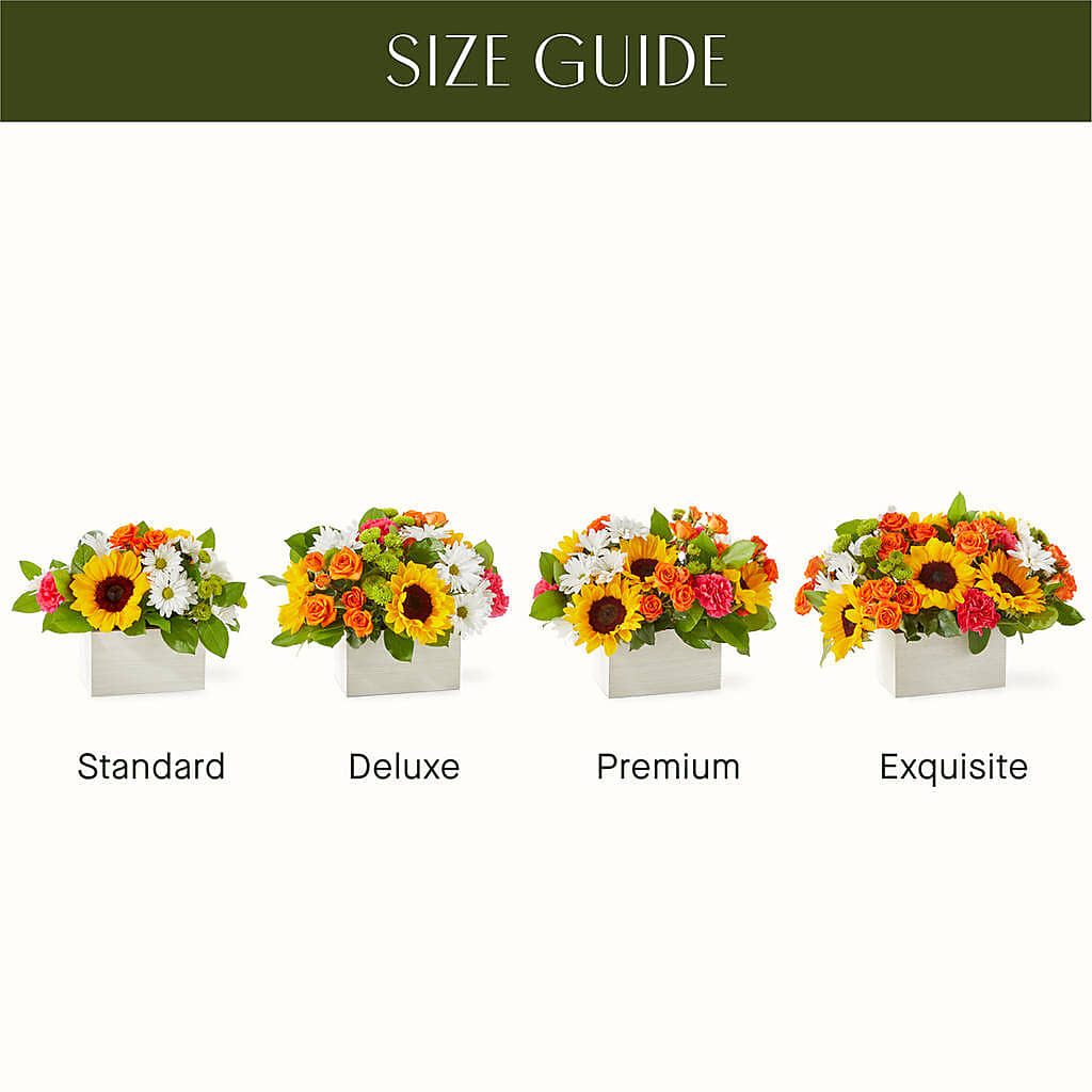 Sun-drenched Blooms Box Bouquet –  Rose Girls, Whittier CA