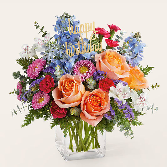 Birthday Bash Bouquet –  Rose Girls, Whittier CA