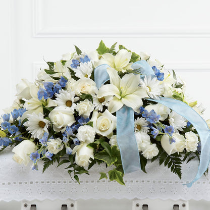 Tender Treasure Casket Spray –  Rose Girls, Whittier CA