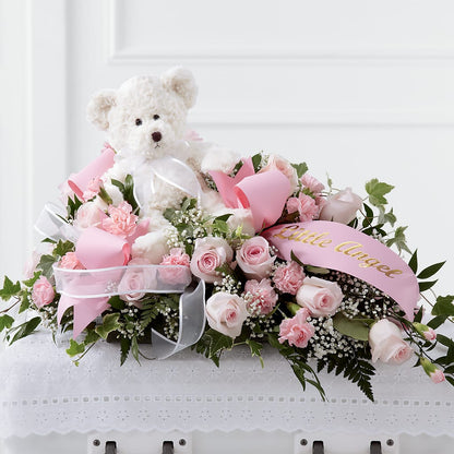 Touch of Sympathy Casket Spray –  Rose Girls, Whittier CA