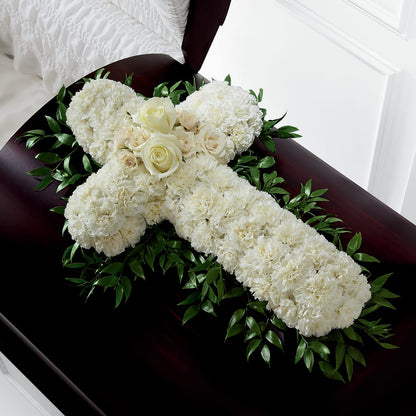 Peaceful Memories Casket Spray (Standard) –  Rose Girls, Whittier CA
