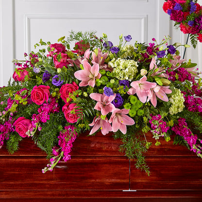 Radiant Tribute Casket Spray –  Rose Girls, Whittier CA