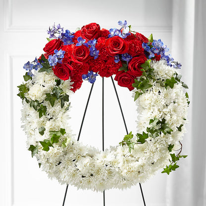 Patriotic Passion Wreath –  Rose Girls, Whittier CA
