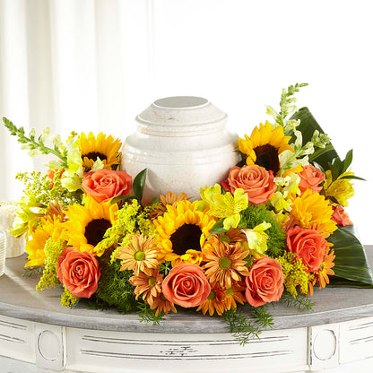 Faithful Sunflower Cremation Adornment –  Rose Girls, Whittier CA