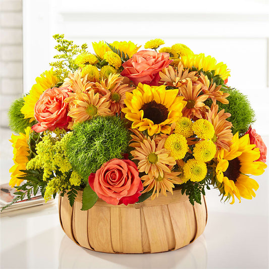 Harvest Sunflower Basket –  Rose Girls, Whittier CA