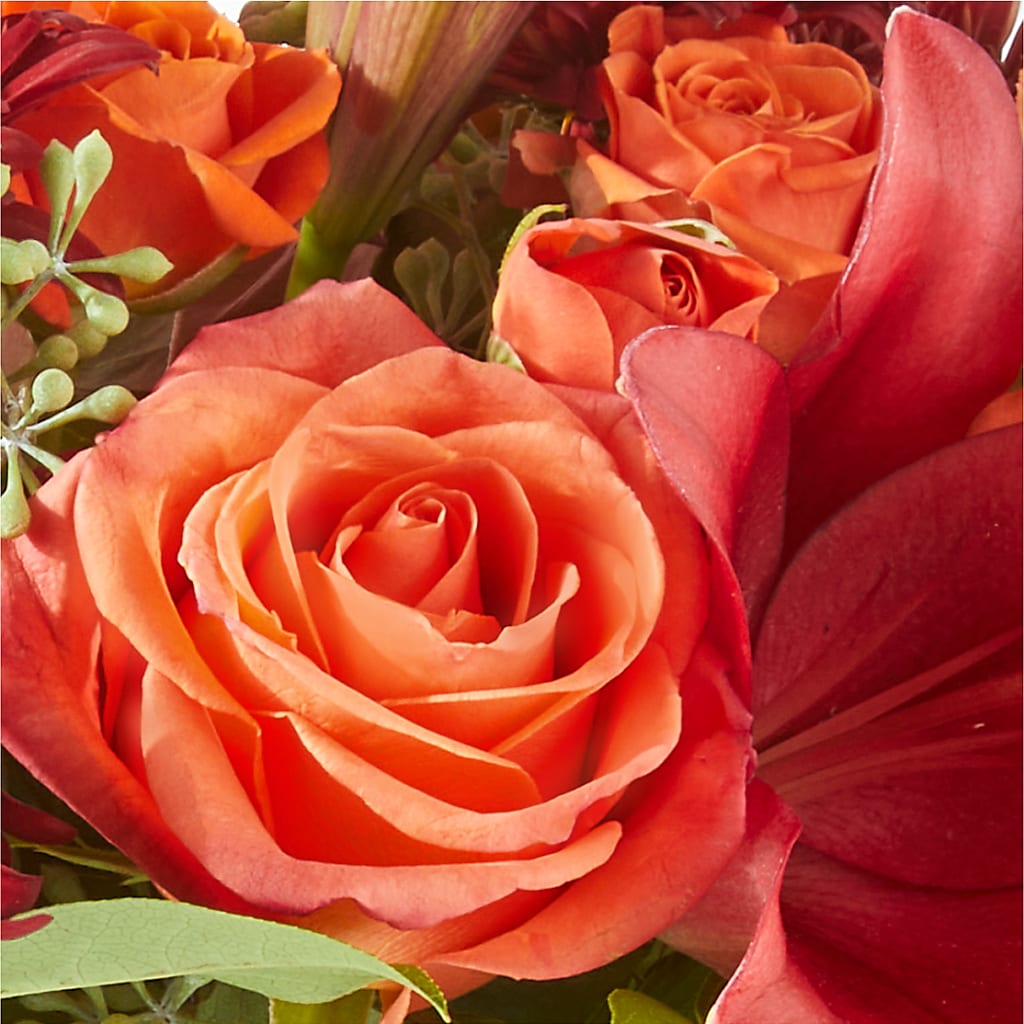 Crimson Leaves Bouquet –  Rose Girls, Whittier CA
