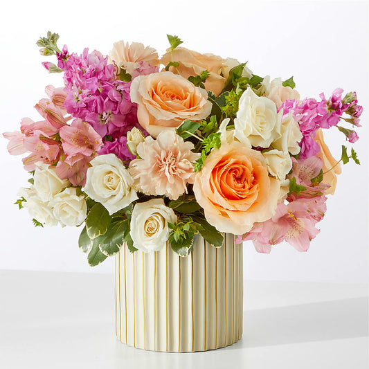 Paradise Bouquet with Ivory Vase –  Rose Girls, Whittier CA