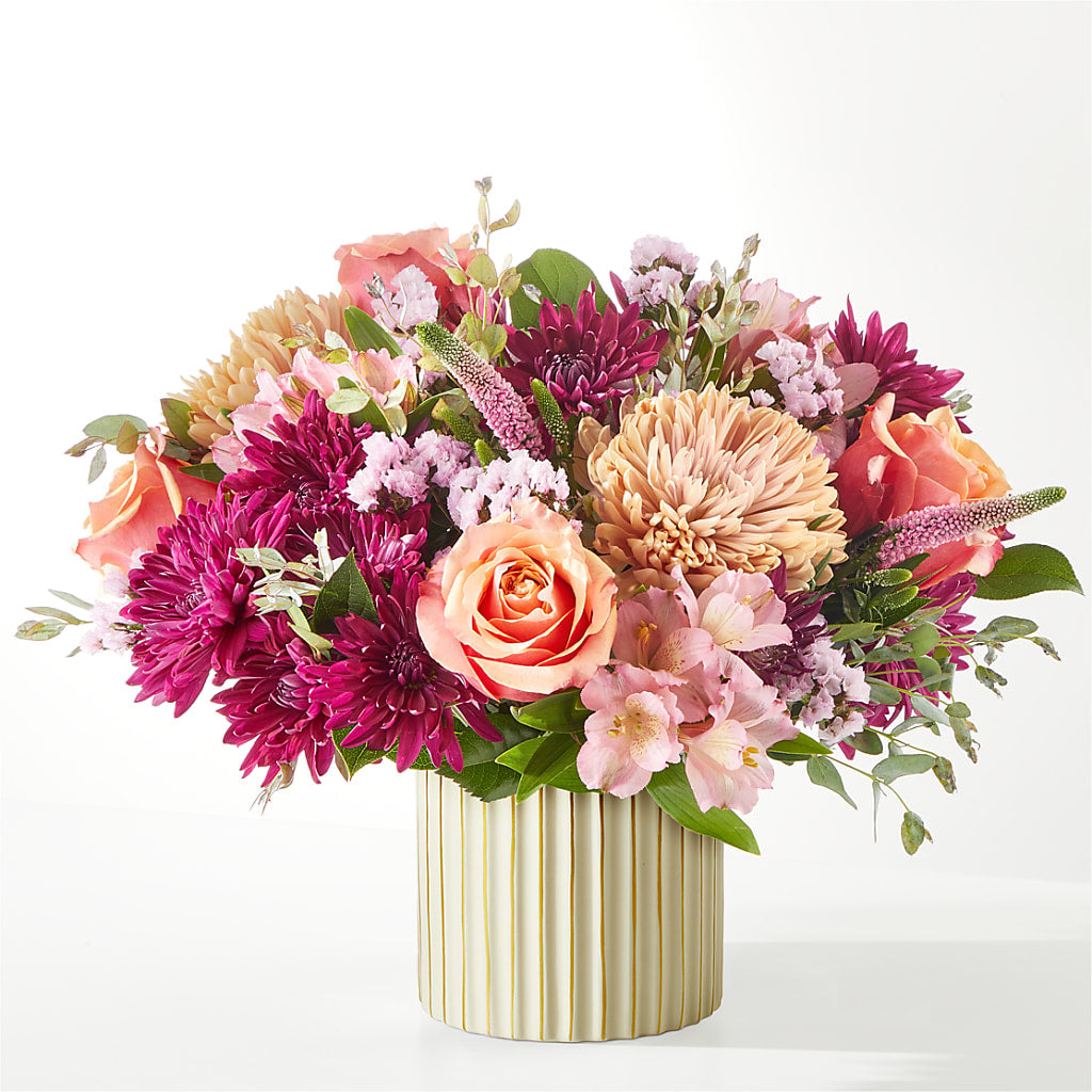 Berry Cobbler Bouquet with Ivory Vase –  Rose Girls, Whittier CA
