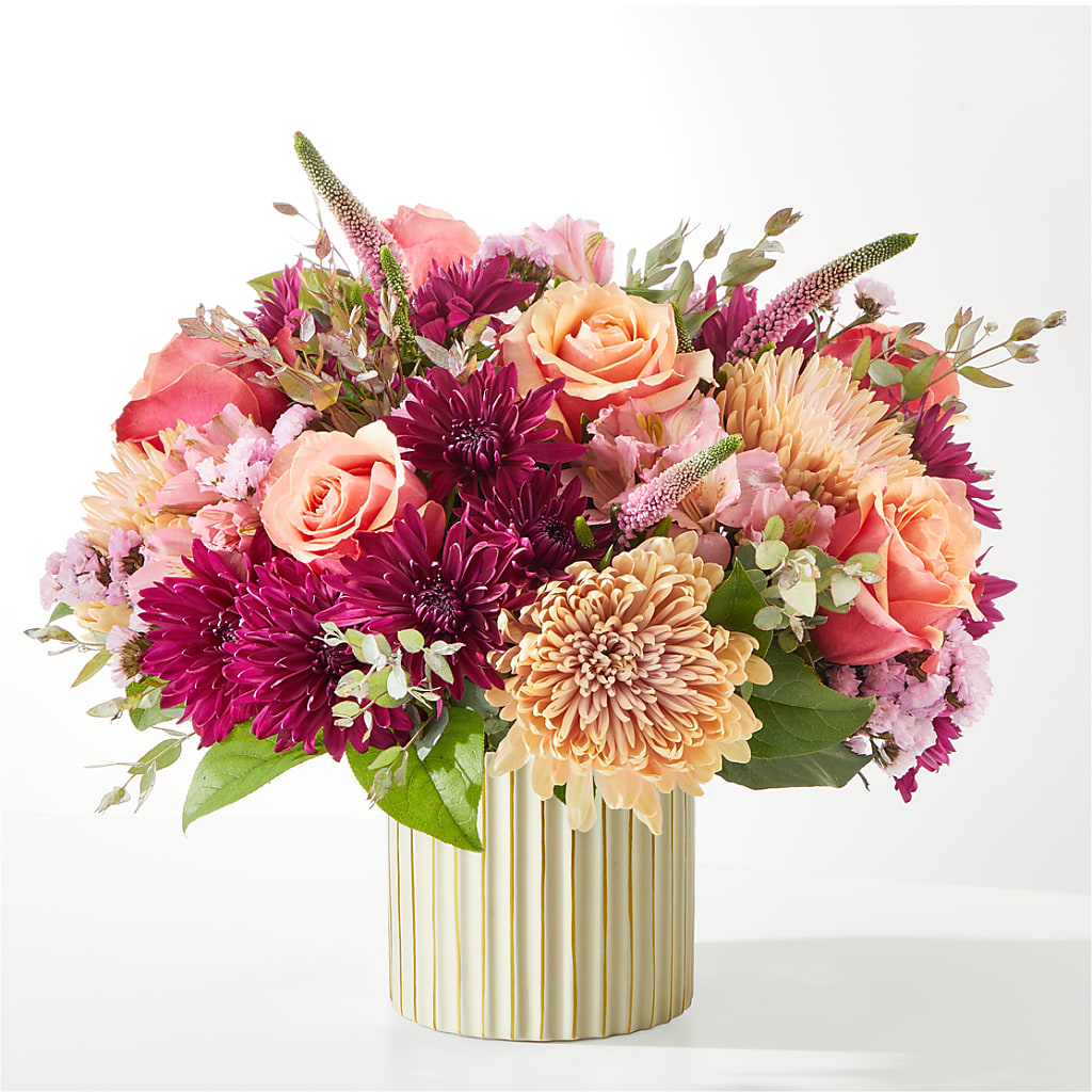 Berry Cobbler Bouquet with Ivory Vase –  Rose Girls, Whittier CA