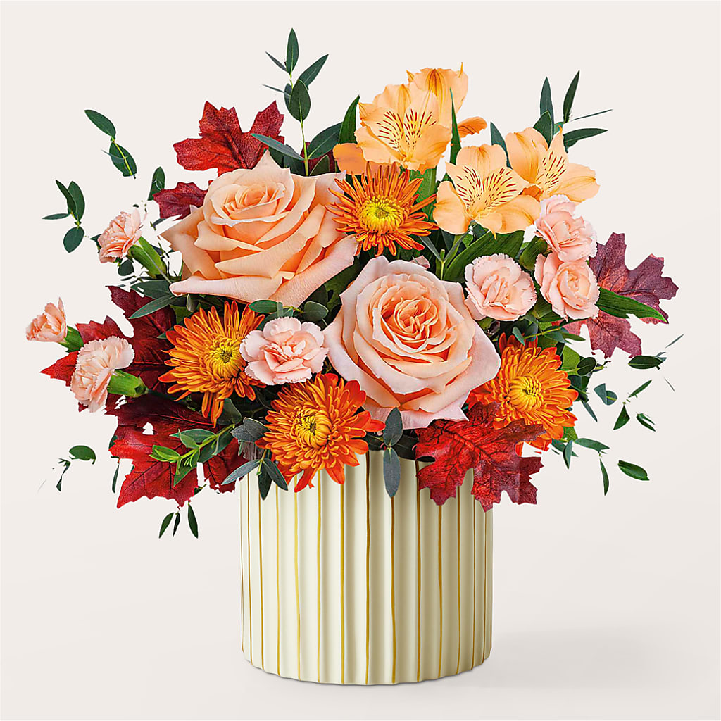 Spiced Latte Bouquet with Ivory Vase –  Rose Girls, Whittier CA