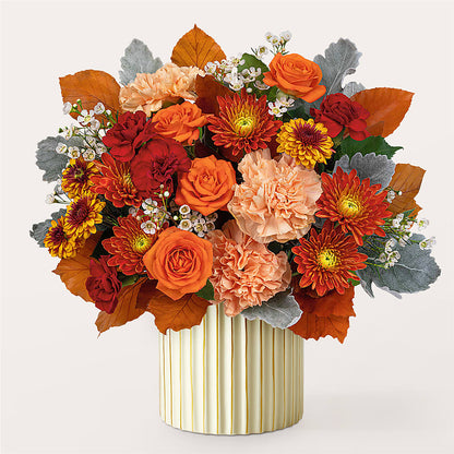 Merlot Bouquet with Ivory Vase –  Rose Girls, Whittier CA