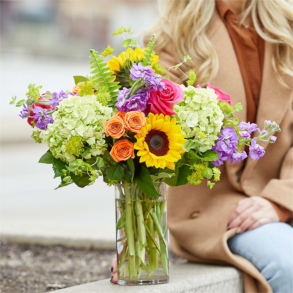 Vibrant Greetings Bouquet –  Rose Girls, Whittier CA