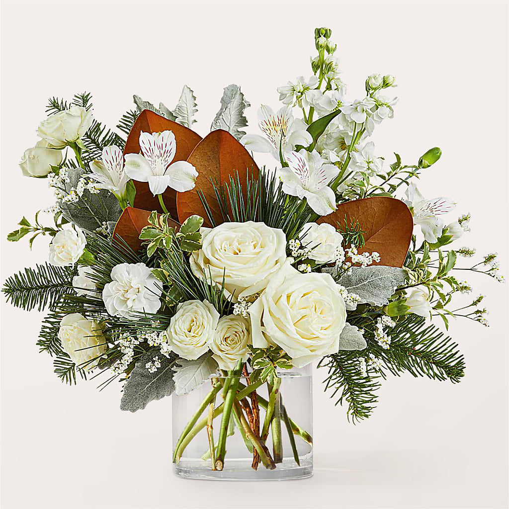 Fresh Snowfall Bouquet –  Rose Girls, Whittier CA