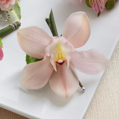 Pink Cymbidium Boutonniere –  Rose Girls, Whittier CA