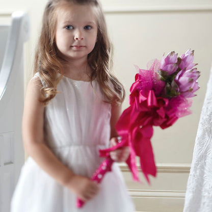 Sparkle Pink Flower Girl Bouquet –  Rose Girls, Whittier CA